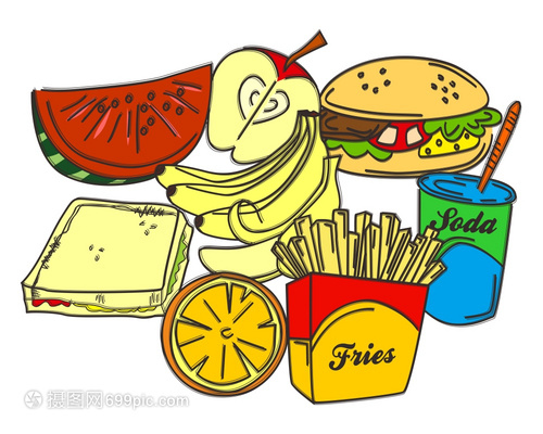 食品和饮料主题艺术矢量图形设计解食品和饮料主题艺术